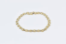 Load image into Gallery viewer, 14K 0.84 Ctw Diamond Oval Link Vintage Chain Bracelet 7.25&quot; Yellow Gold