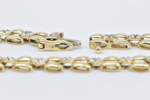 Load image into Gallery viewer, 14K 0.84 Ctw Diamond Oval Link Vintage Chain Bracelet 7.25&quot; Yellow Gold