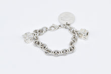 Load image into Gallery viewer, Sterling Silver Tiffany &amp; Co Gift Box Charm Signature Chain Bracelet 7.25&quot;