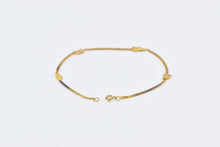 Load image into Gallery viewer, 18K Vintage Textured Nugget Pebble Chain Bracelet 7.5&quot; Yellow Gold