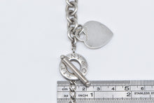 Load image into Gallery viewer, Sterling Silver Tiffany &amp; Co. Heart Charm Classic Toggle Necklace 16&quot;