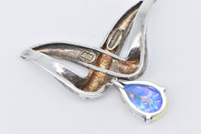 Load image into Gallery viewer, Sterling Silver Badavici Aurora Borealis Dangle Twist Slide Pendant