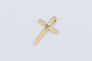 Sterling Silver Gold Plated Diamond Cross Christian Faith Pendant