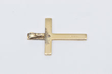 Load image into Gallery viewer, Sterling Silver Gold Plated Diamond Cross Christian Faith Pendant