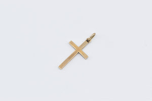 9K Cross Christian Faith Symbol Classic Simple Charm/Pendant Yellow Gold