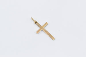 9K Cross Christian Faith Symbol Classic Simple Charm/Pendant Yellow Gold