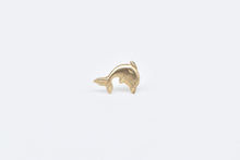 Load image into Gallery viewer, 10K Jumping Dolphin Ocean Motif Single Stud Earring Yellow Gold