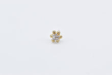 Load image into Gallery viewer, 10K Vintage Diamond Solitaire Single Stud Earring Yellow Gold