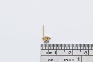 10K Vintage Diamond Solitaire Single Stud Earring Yellow Gold