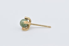 Load image into Gallery viewer, 14K Vintage Nephrite Sphere Ball Single Stud Earring Yellow Gold