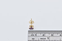 Load image into Gallery viewer, 14K Round Amethyst Solitaire Classic Single Stud Earring Yellow Gold