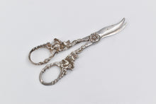 Load image into Gallery viewer, Sterling Silver Ornate Leaf Vine Motif Grape Shears