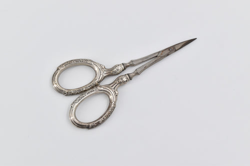 Sterling Silver La Pierre Co Ornate Scroll Vanity Scissors