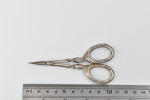 Load image into Gallery viewer, Sterling Silver La Pierre Co Ornate Scroll Vanity Scissors