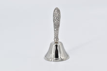 Load image into Gallery viewer, Sterling Silver Ornate Floral Motif Antique Dinner Bell