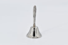 Load image into Gallery viewer, Sterling Silver Ornate Floral Motif Antique Dinner Bell