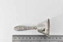 Load image into Gallery viewer, Sterling Silver Ornate Floral Motif Antique Dinner Bell