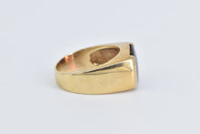 Load image into Gallery viewer, 10K Vintage Oval Garnet Inset Statement Ring Yellow Gold