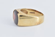 Load image into Gallery viewer, 10K Vintage Oval Garnet Inset Statement Ring Yellow Gold