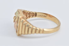 Load image into Gallery viewer, 10K Black Hills Leaf Diamond Vintage Statement Ring Yellow Gold