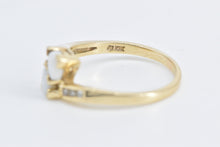 Load image into Gallery viewer, 10K Trillion Syn. Opal Diamond Vintage Bypass Ring Yellow Gold