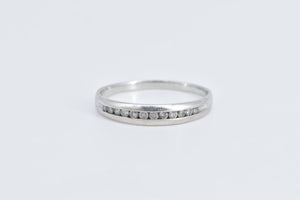 10K Diamond Classic Vintage Wedding Band Ring White Gold