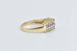 14K 1.00 Ctw Diamond Vintage Graduated Band Ring Yellow Gold