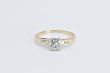 Load image into Gallery viewer, 14K 1940&#39;s 0.18 Ctw Diamond Orange Blossom Promise Ring Yellow Gold