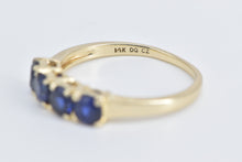 Load image into Gallery viewer, 14K 1940&#39;s Vintage Syn. Sapphire Fashion Band Ring Yellow Gold