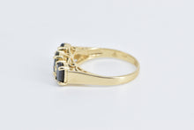 Load image into Gallery viewer, 14K Natural Sapphire Diamond Vintage Statement Ring Yellow Gold