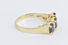 Load image into Gallery viewer, 14K Natural Sapphire Diamond Vintage Statement Ring Yellow Gold