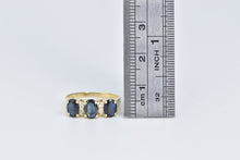 Load image into Gallery viewer, 14K Natural Sapphire Diamond Vintage Statement Ring Yellow Gold