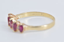 Load image into Gallery viewer, 14K Marquise Ruby Diamond Vintage Band Ring Yellow Gold