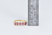 Load image into Gallery viewer, 14K Marquise Ruby Diamond Vintage Band Ring Yellow Gold