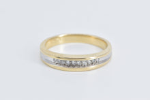 Load image into Gallery viewer, 14K Vintage Diamond Classic Wedding Band Ring Yellow Gold