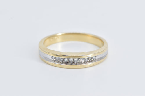 14K Vintage Diamond Classic Wedding Band Ring Yellow Gold