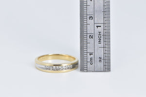 14K Vintage Diamond Classic Wedding Band Ring Yellow Gold