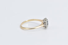 Load image into Gallery viewer, 14K Natural Sapphire Diamond Halo Engagement Ring White Gold