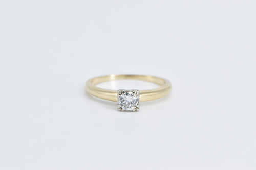 14K 0.25 Ct Diamond Solitaire Classic Engagement Ring Yellow Gold