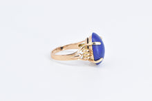 Load image into Gallery viewer, 14K 1960&#39;s Lapis Lazuli Cabochon Vintage Ring Yellow Gold