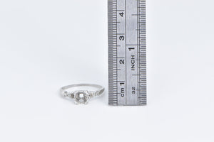 Platinum 1940's Vintage Diamond Engagement Setting Ring