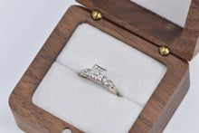 Load image into Gallery viewer, 14K 1950&#39;s Diamond Inset Vintage Promise Ring White Gold