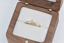 Load image into Gallery viewer, 14K 0.13 Ct Pear Cut Diamond Solitaire Promise Ring Yellow Gold