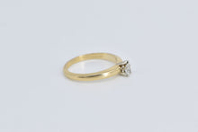 Load image into Gallery viewer, 14K 0.13 Ct Pear Cut Diamond Solitaire Promise Ring Yellow Gold