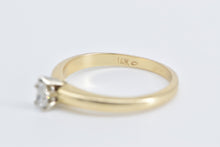 Load image into Gallery viewer, 14K 0.13 Ct Pear Cut Diamond Solitaire Promise Ring Yellow Gold