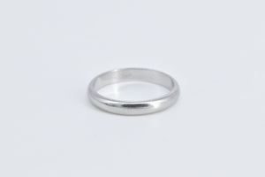 Platinum 3.0mm Vintage Classic Rounded Wedding Band Ring