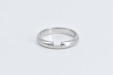 Load image into Gallery viewer, Platinum 3.2mm Rounded Notched Wedding Band Ring