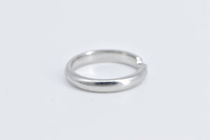 Platinum 3.2mm Rounded Notched Wedding Band Ring