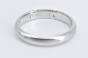 Platinum 3.2mm Rounded Notched Wedding Band Ring