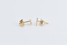 Load image into Gallery viewer, 14K Butterfly Beauty Change Symbol Cute Stud Earrings Yellow Gold